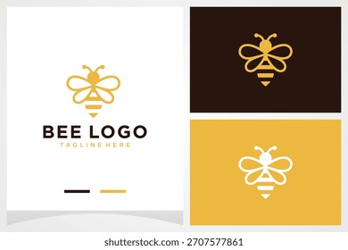 Inspirational bee animal vector logo