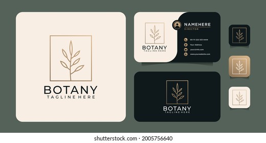 Inspirational botany leaf flower minimalist logo simple for boutique and spa. Logo can be used for icon, brand, identity, symbol, line, luxury, and salon