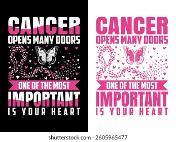 inspirational breast cancer awareness t-shirt design for fighters and survivors. Cancer T Shirt Design.