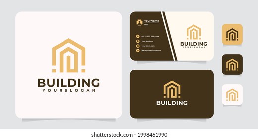 Inspirational building logo vector concept. Logo can be used for icon, brand, identity, residential, apartment, construction, architecture, and business company