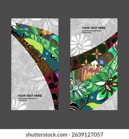 inspirational business design template with batik motif