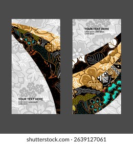 inspirational business design template with batik motif
