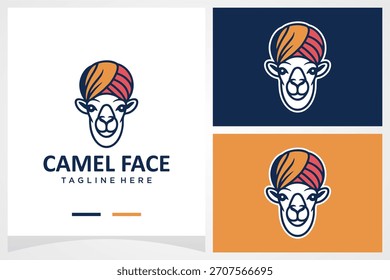 Inspirational camel face vector logo