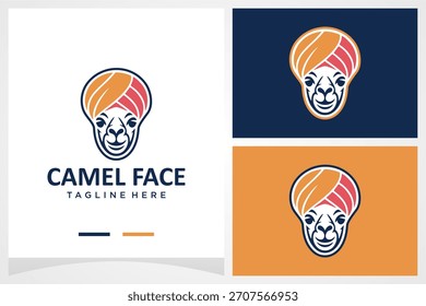 Inspirational camel face vector logo