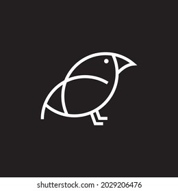 inspirational chicken line logo icon