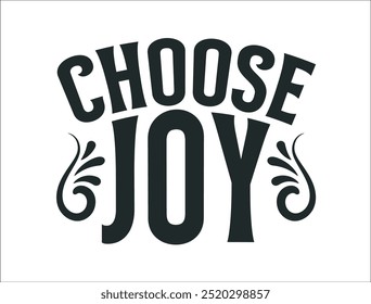 Inspirational 'Choose Joy' Vector Graphic for Positive Design Projects