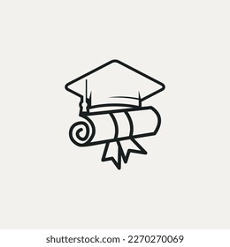 Inspirational congrats graduates line vector