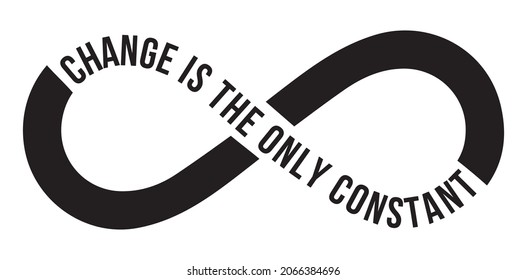 Inspirational Design Saying "Change is the only constant"