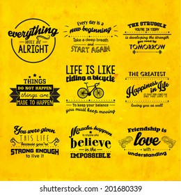 Inspirational and encouraging quote vector design