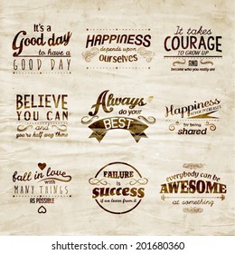 Inspirational and encouraging quote vector design