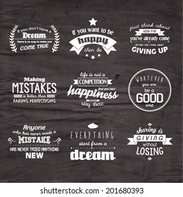 Inspirational and encouraging quote vector design