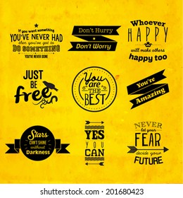 Inspirational and encouraging quote vector design