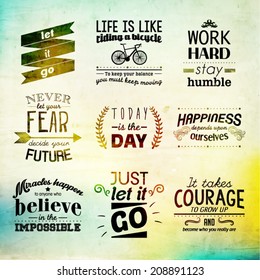 Inspirational and encouraging quote vector design