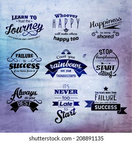 Inspirational and encouraging quote vector design