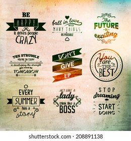 Inspirational and encouraging quote vector design