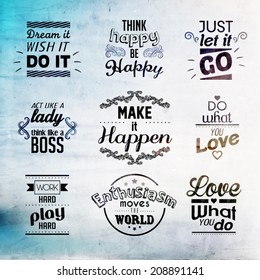 Inspirational and encouraging quote vector design