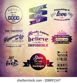 Inspirational and encouraging quote vector design