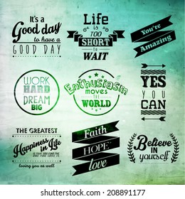Inspirational and encouraging quote vector design
