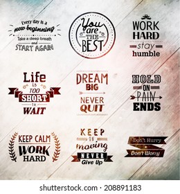 Inspirational and encouraging quote vector design