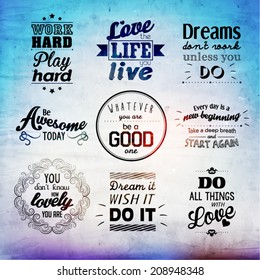 Inspirational and encouraging quote vector design