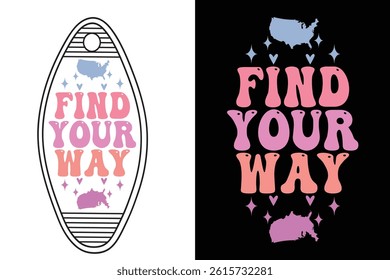 Inspirational Find Your Way Retro Design With Usa Map Elements