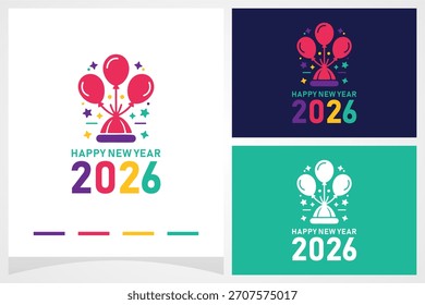 Inspirational happy new year vector logo