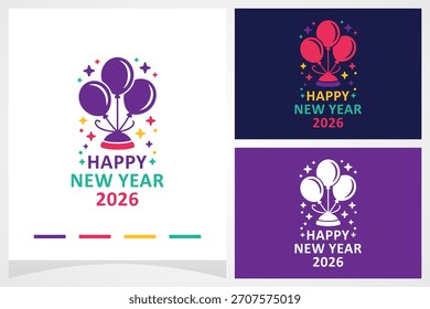 Inspirational happy new year vector logo
