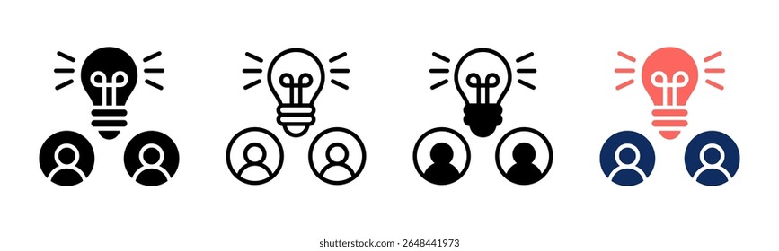 Coleção de vários estilos de folha de ícone inspiradora