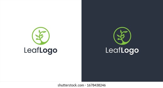 Inspirational leaf logo design concept that suit to be placed everywhere