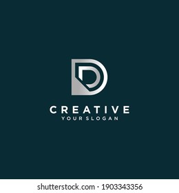 Inspirational letter d monogram logo design with modern concept silver colour Premium Vector. part 2