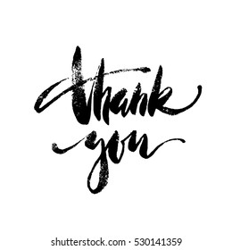 Inspirational Lettering Thank You Hand Drawn Stock Vector (Royalty Free ...