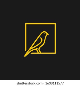 Inspirational logo: a canary logo designed using a line inside a rectangle
This logo is suitable for business, technology, travel, building etc.