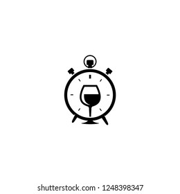 inspirational logo design / clock and inside there is a glass