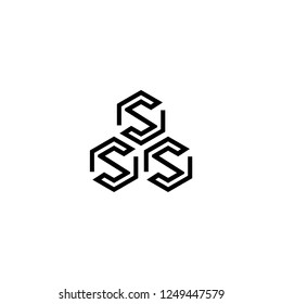 inspirational logo design / S monoline icon