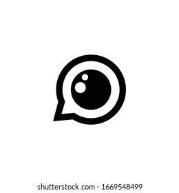 Logo inspirador: lente elegante. El logotipo es adecuado para empresas de negocios, tecnología, etc.