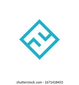 Inspirational logo: Letter F combined in a rectangle. The logo is suitable for business, health, medical, accounting, technology, fianncial, etc.