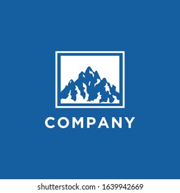 Inspirational logo: a mountain combined with a rectangle looks elegant
suitable for business, outdoor companies etc.