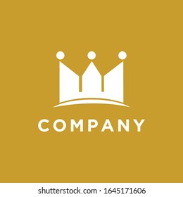 Inspirational logo: simple and elegant crown. The logo is suitable for business companies, etc.