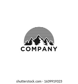 Inspirational logo: a very elegant mountain logo suitable for business companies, outdoors etc.