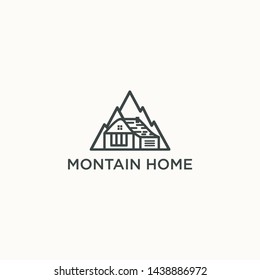 inspirational / luxury mountain hill logo