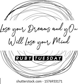 Ruby Tuesday Lyrics Sticker - Poster - Free Transparent PNG