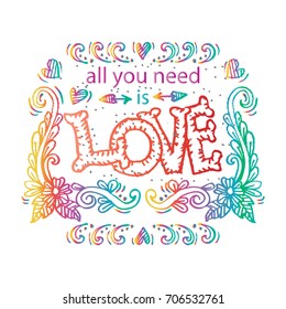 Inspirational message - All You Need Is Love