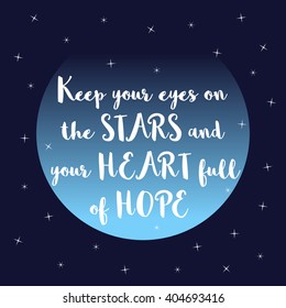 Inspirational Motivated Quote About Hope Hand Stock Illustration ...