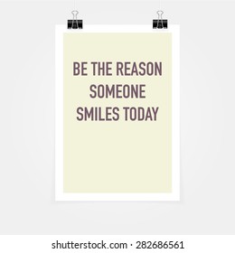 Inspirational motivating quotes on poster background.