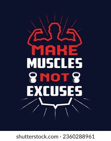 Inspirational motivational print design, Workout training gym fitness bodybuilding Graphic Vector