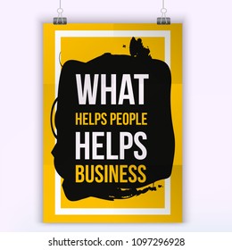 Inspirational motivational quote about help. Business concept. Typography quote for t shirt fashion, wall art prints.