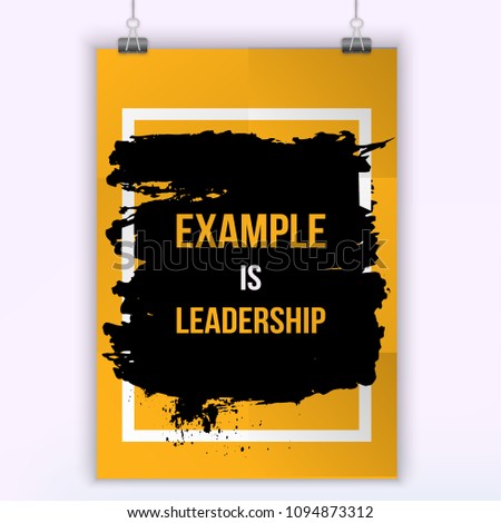 Inspirational Motivational Quote About Leadership Typography Stock