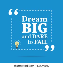 Inspirational Motivational Quote Dream Big Dare Stock Vector (Royalty ...