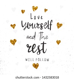 Inspirational and motivational text. Beautiful phrase, message or quote on a white background. Vector illustration.