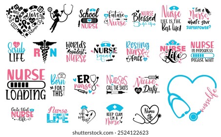 Inspirational nurse vector design with motivational quote, perfect for medical professionals, healthcare workers, and nursing appreciation materials. Ideal for t-shirt designs, posters, and social med